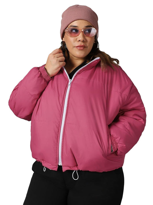 Bewakoof WomenS Aop Oversized Plus Size Jacket_601646_White_6Xl