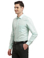 Turtle Men Cotton Linen Regular Fit Sky Blue Printed Formal Shirt
