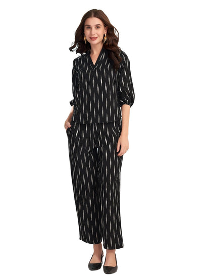 Selvia Co-ords Set for Women|Cotton Blend Top & Trouser Set|Ethnic Co-ords Set for Women|Printed Two Piece Co-ord Set Co-ords Se