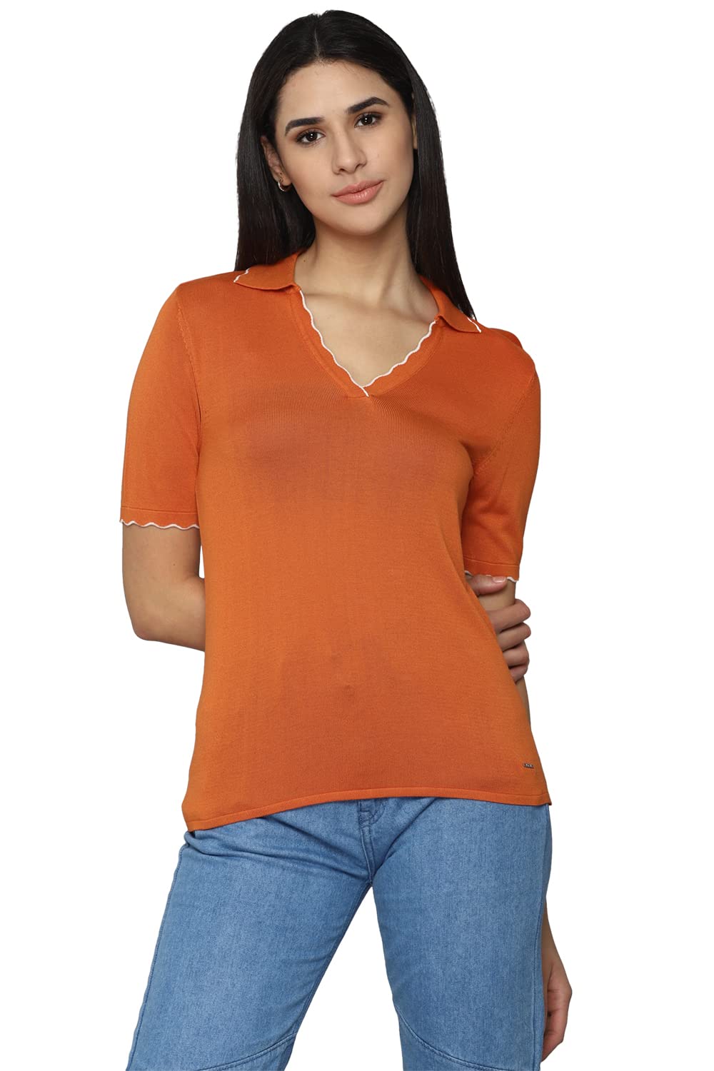 Allen Solly Women Regular Fit Straight Fit Solid Top