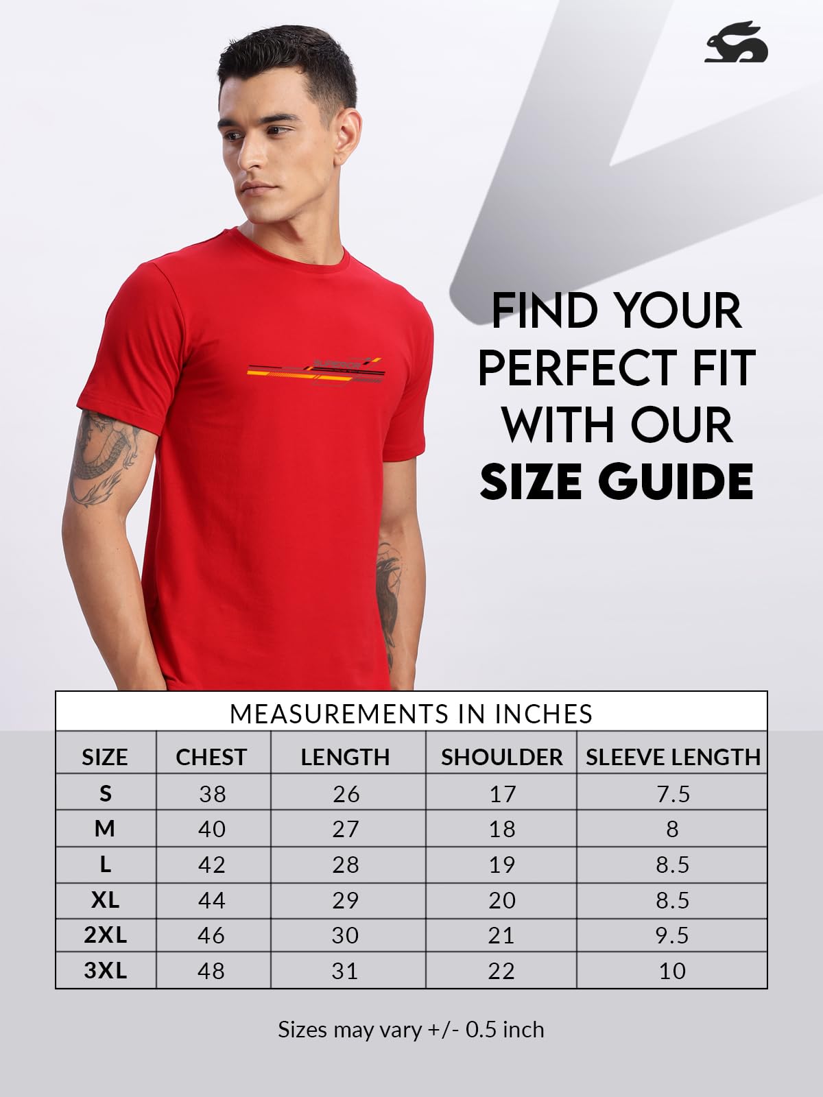 ADRO Men's Graphic Printed 100% Cotton T-Shirt - Regular Fit, Printed T-Shirts for Men (RN24-RAC-RD_Red)