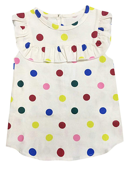 A.T.U.N. (ALL THINGS UBER NICE) Girls Polka Dots Regular Top
