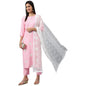 ANNI DESIGNER Women's Cotton Blend Embroidered Regular Kurta with Pant & Dupatta
