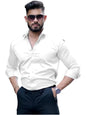 Indoprimo MenS Solid Regular Fit Shirt (If-1010-9D2Z_White