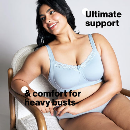 Nykd Super Support Everyday Cotton T-Shirt Push-Up Bra For Women Non Padded, Wirefree, Full Coverage (Everyday Pretty Lace Bra)