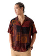 The Souled Store Official Iron Man: Pattern Men and Boys Short Sleeves Collared Neck Button Front Red All Over Printed Regular F