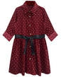 A.T.U.N. Girls Shirt Dress Maroon