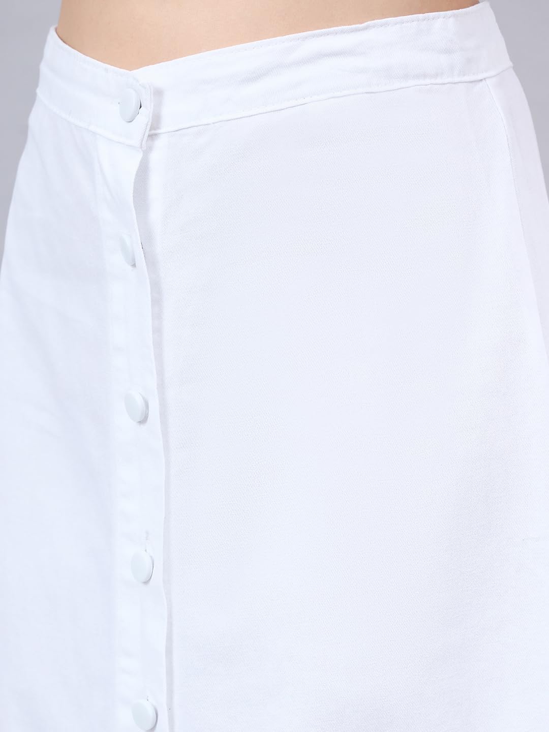 Style Quotient Women White A-Line Maxi Denim Skirt