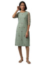 W for Women Green Sequin Maharani Net Kurta