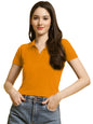 Tee Projekt Solid Stylish Casual Slim Fit Top & Tunic for Women & Girls ll College Top & T-Shirt for Women