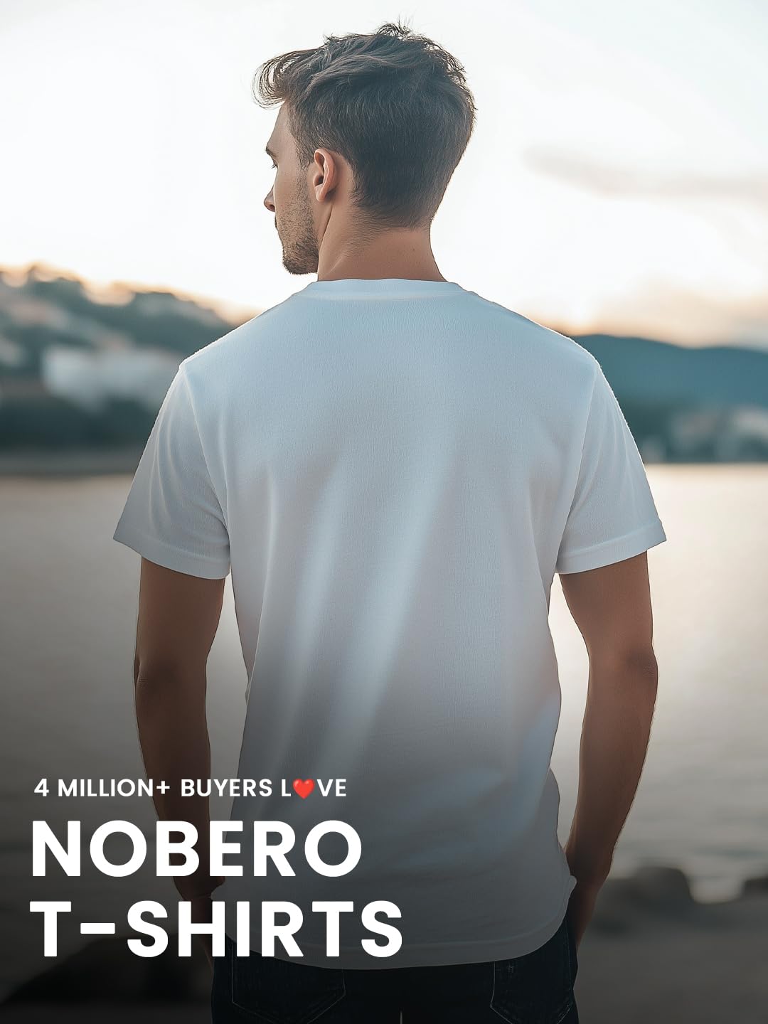 Nobero MenS Graphic Printed Regular Fit T-Shirt (1M-Twts-C1080_White
