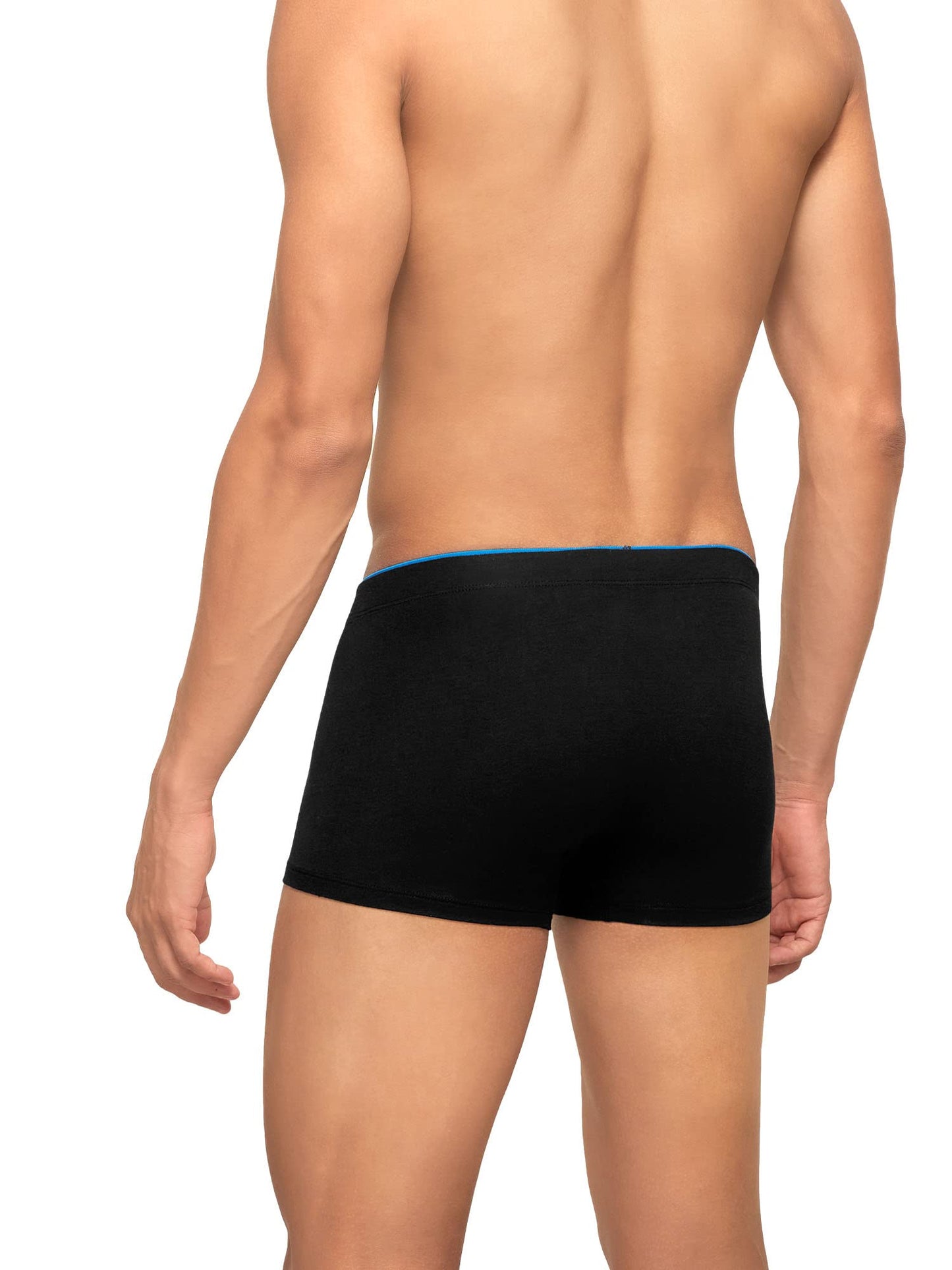 XYXX Mens Underwear Uno IntelliSoft Antimicrobial Micro Modal Trunk Pack of 5 (Dress Blue ; Coral Grey ; Black ; Heather Grey ;