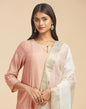 Fabindia Natural Cotton Silk Maheshwari Dupatta (Free Size) - 20047416