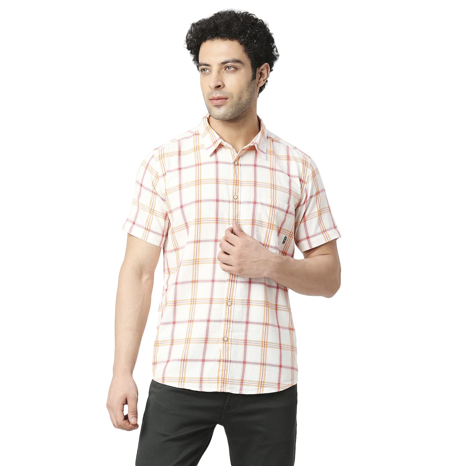 Pepe Jeans MenS Regular Fit Shirt (Pm308063135S_Orange