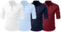 Zombom MenS Cotton Polyester Blend Solid Full Sleeve Regular Fit Kurta Shirt, Multicolor, M, Combo Set Of 4