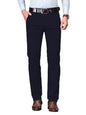 AVANOVA Mens Navy Blue Solid Trousers Light Business Style Slightly Stretch Straight Leg Pants for Outdoor Casual Daily (Trouse