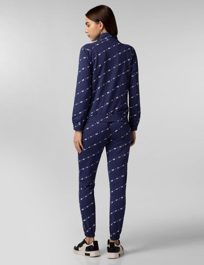 FYLTR Womens Stand Collar Jacket & Jogger Co-ord Set - Full Zipper | Contrast Drawstring | Utility Pockets |Rib Hem & Cuff