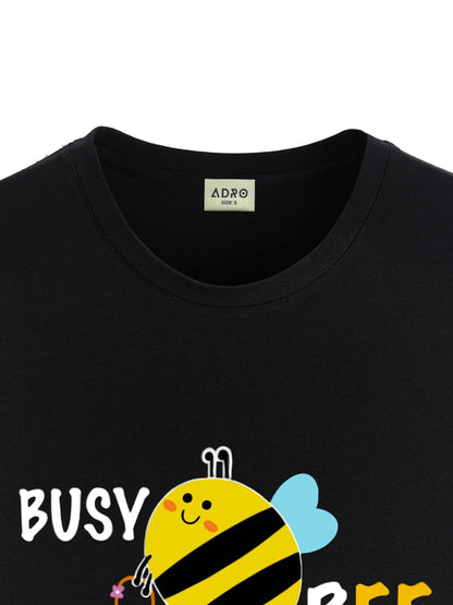 ADRO T Shirts for Boys & Girls || Busy Bee Printed T-Shirt || Ages 3-14 || 100% Cotton Round Neck Tshirt for Boys & Girls||KRN-B