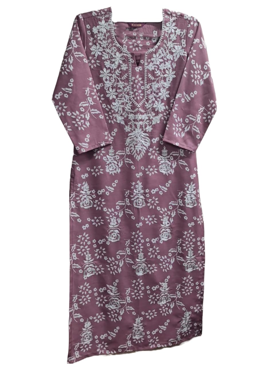 GoSriKi Women's Cotton Blend Floral Straight Kurti