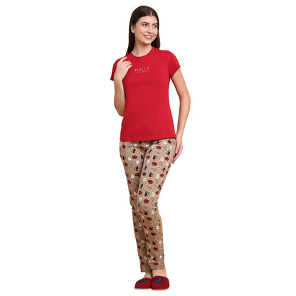 Sweet Dreams Women Solid Pyjama Set