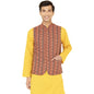 Fabindia Mens Rust Cotton Printed Slim Fit Jacket Nehru (1032356Rust