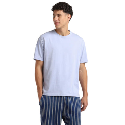 Nobero MenS Solid Oversized Fit T-Shirt (1M-Twts-R0039_Heather