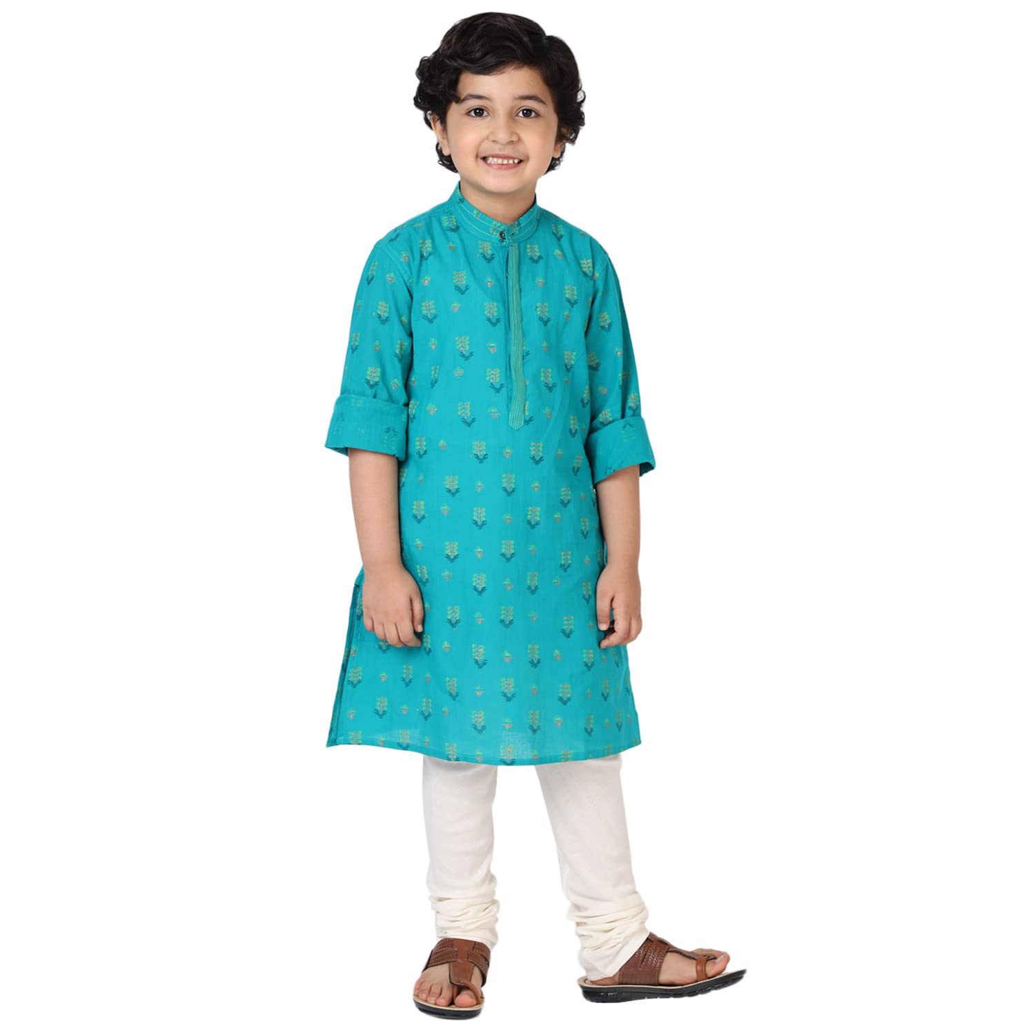 Fabindia Kids Plain Churidar Cotton_2-3Y Natural