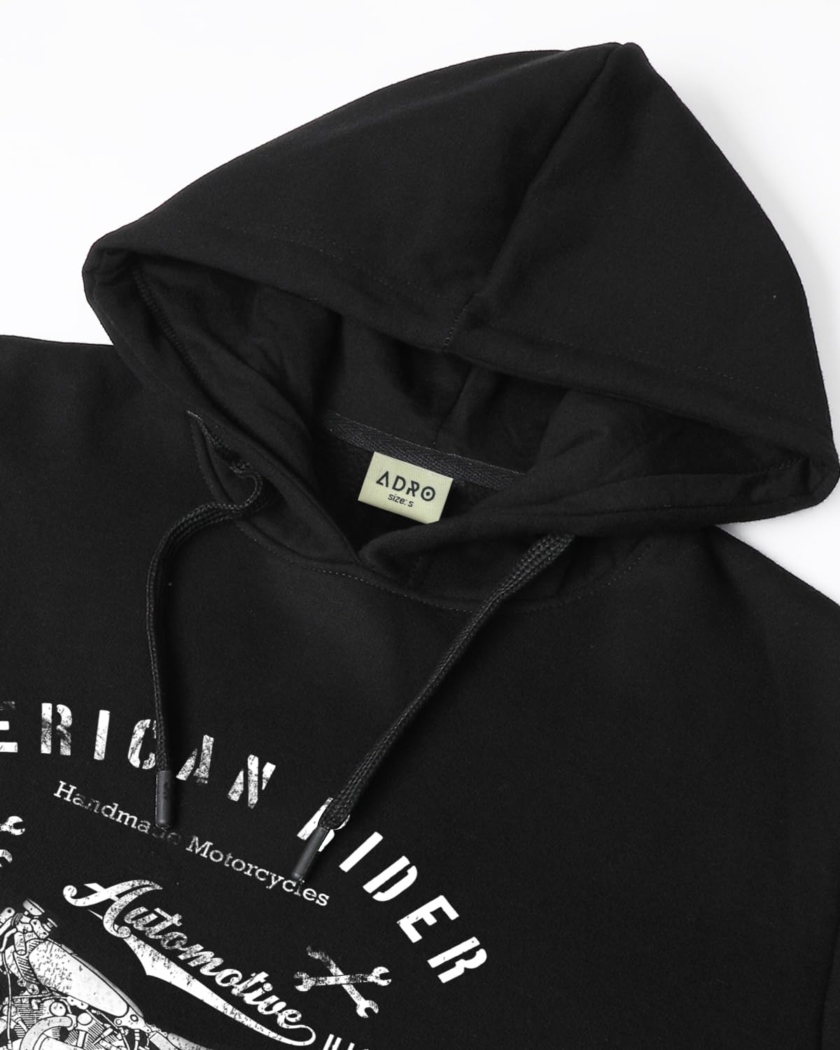ADRO Men's Cotton Blend Neck Hooded Sweatshirt (H24-AME-BE)