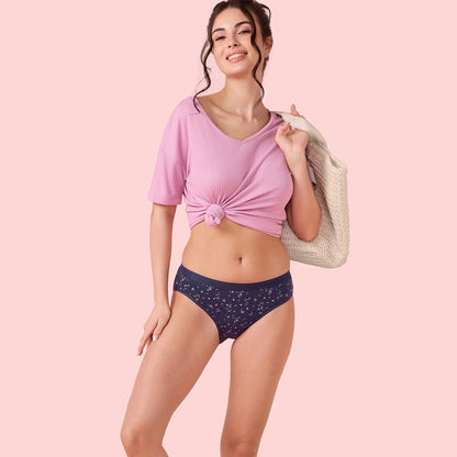 Enamor Chic Cotton, Naturally Breathable Cotton, All Day Comfort, Low Waist Brief Panty For Women - Antimicrobial With Stain Rel