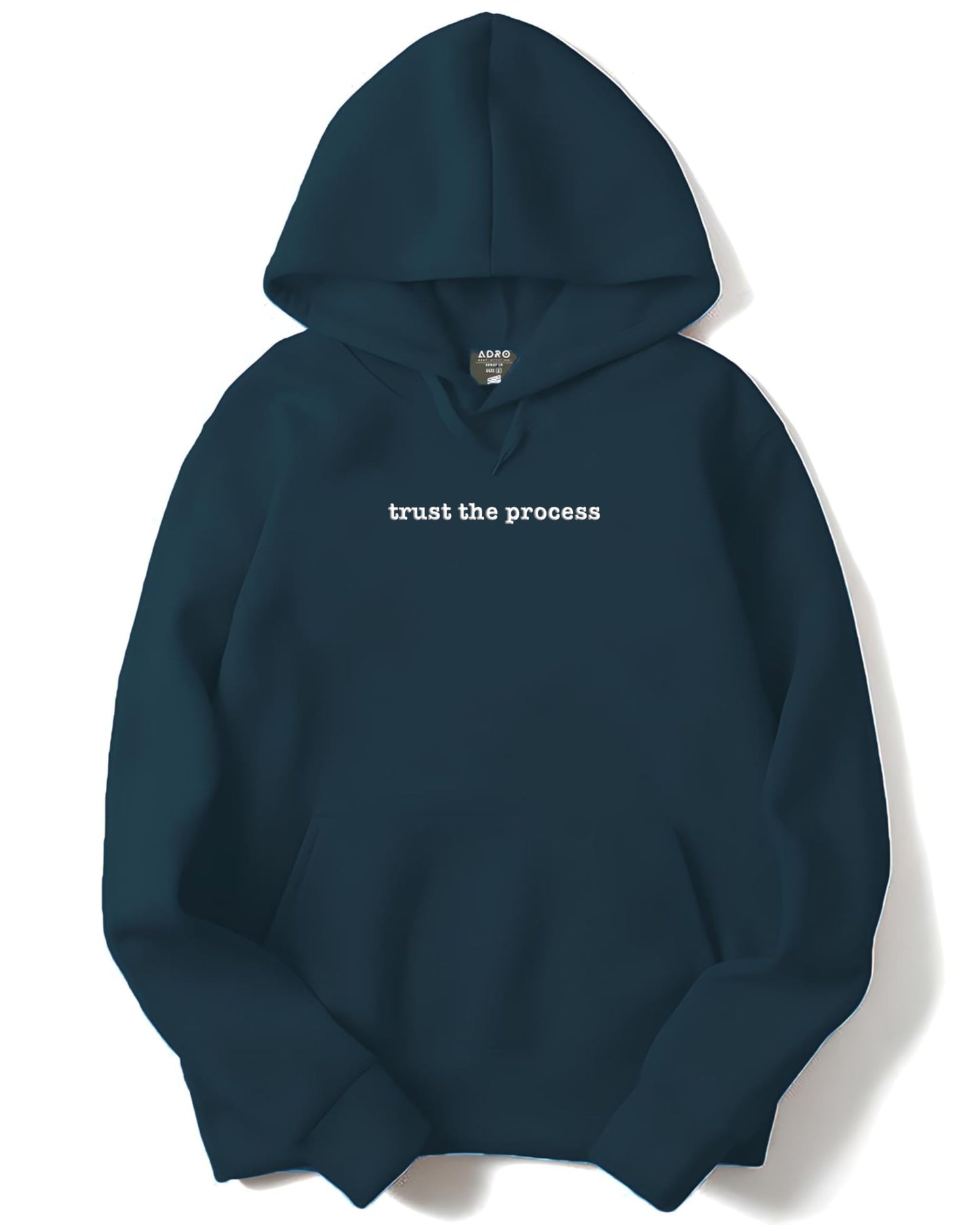 ADRO Mens Premium Cotton Fleece 340 GSM Printed Hoodies (H23-M-TRU-SB_Teal)