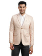 Turtle Men Knitted Checkered Beige Blazer