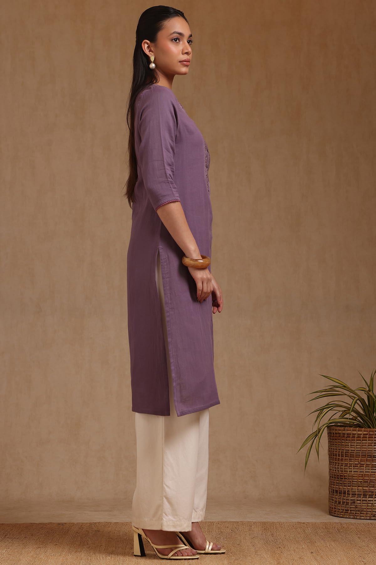Soch WomenS Cotton Regular Kurta (Cws5Ku61163_Purple