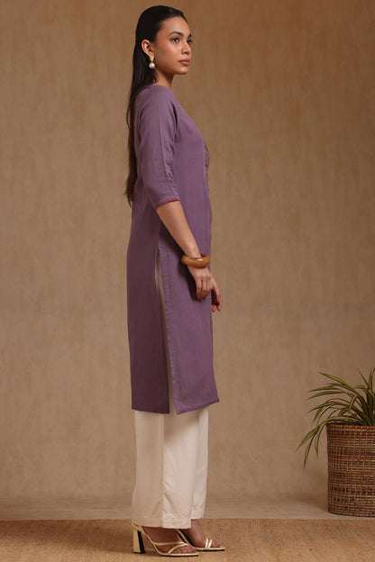 Soch WomenS Cotton Regular Kurta (Cws5Ku61163_Purple