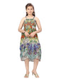 Aarika Girl's Georgette Skater Knee-Length Dress (MD-A-22535_Multi_38) Multicolour
