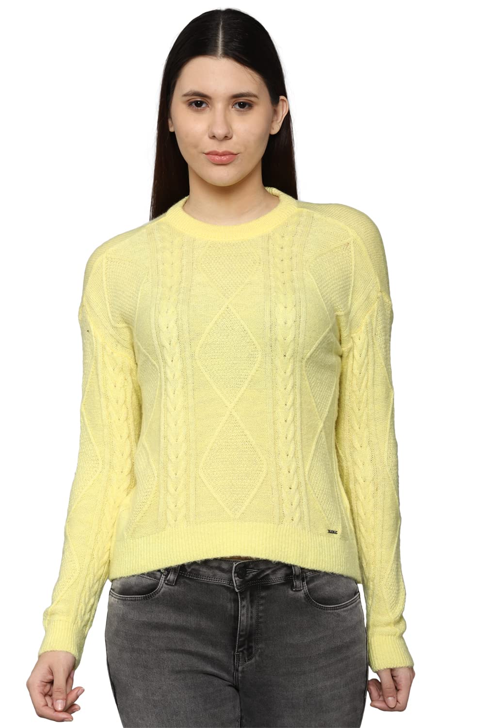 Allen Solly Women Regular Fit Casual Round Neck Sweater