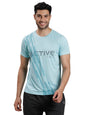 Turtle Men Polyster Cotton Sim Fit Printed Crew Neck Tshirt Sea Green