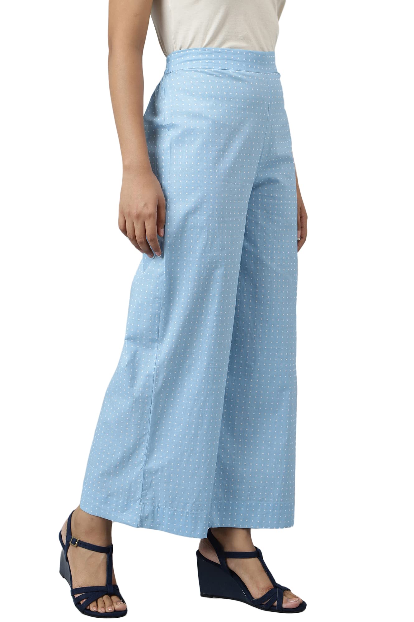 Aurelia Printed Pure Cotton Strechable Palazzo Pants for Women | Ankle Length Palazzo Pants for Women | Pure Cotton Palazzo Pant