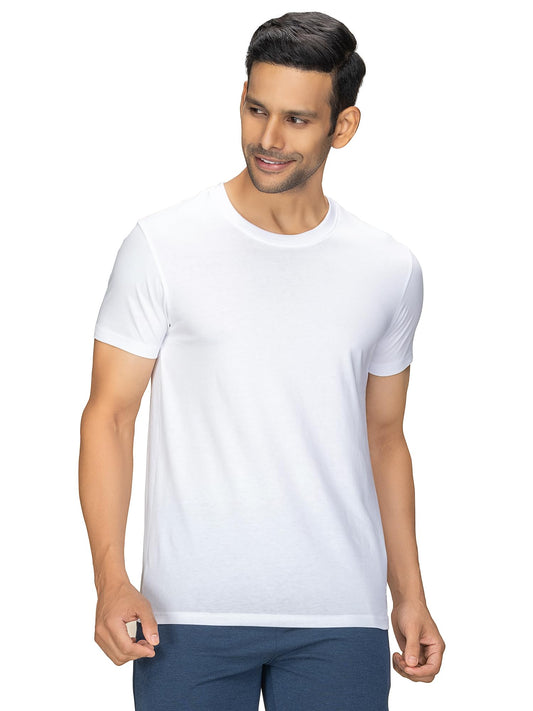 XYXX Mens Solid Regular Fit T-Shirt (XY_CR15_Tshirt_1_White
