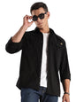 ADRO Cargo Shirts for Men | Double Pocket Mens Casual Shirt | 100% Cotton Plain Shirts | Full Sleeve Shirt | Summer - Regular Fi