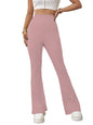 Shasmi Peach Womens Yoga Dress Pants Stretchy Work Slacks Business Casual Office Flare Bell-Bottom/Boot-Cut Elastic Waist Regul