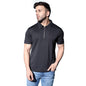 Leriya Fashion MenS T-Shirt | Cotton & Polyester Solid Varsity Inspired Regular Fit T-Shirt For Boys | Polo-Neck With Zip | Per