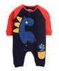 Bumzee Full Sleeves Dino Print Sleepsuit For Baby Boys Age - 9-12 Months Navy Blue