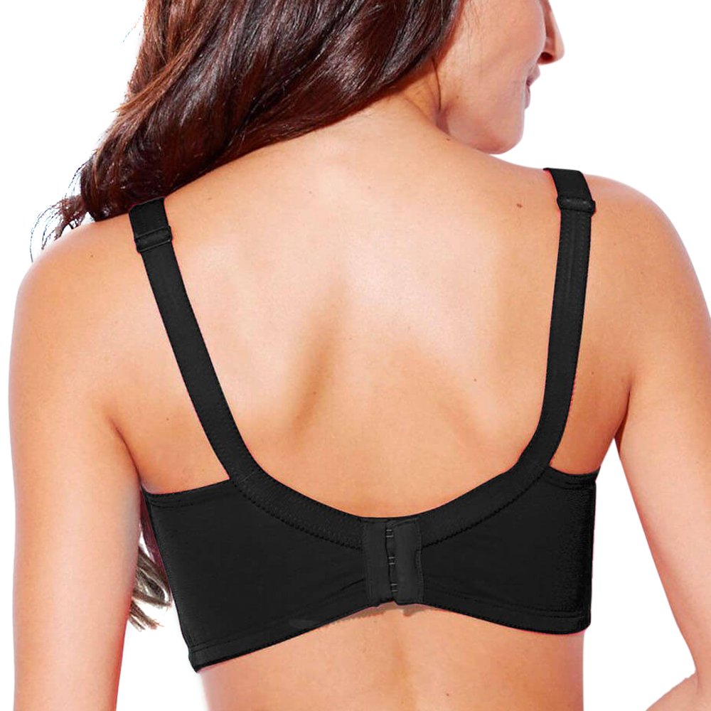 Enamor F026 Super Lift Full Support Bra : Non-Padded, Wirefree & Full Coverage Black