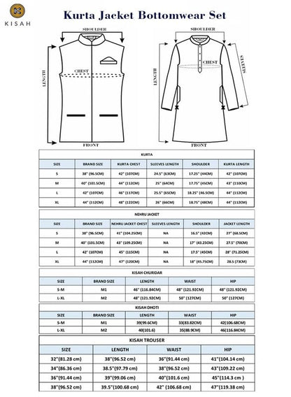 Kisah Men Printed Kurta Jacket Set, Full Sleaves, Knee Length, Straight, Regular Fit, Mandarin Collar Ethnic Wear
