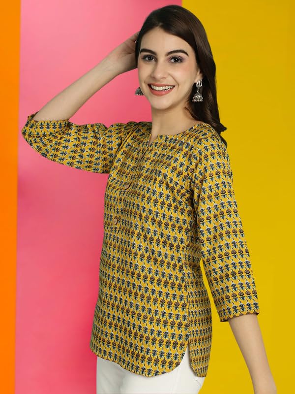 Pinkmint Women Combo Tunic Top for Women ll Fancy Crape Girls Tops ll Regular Fit Casual top (Pack of 3)