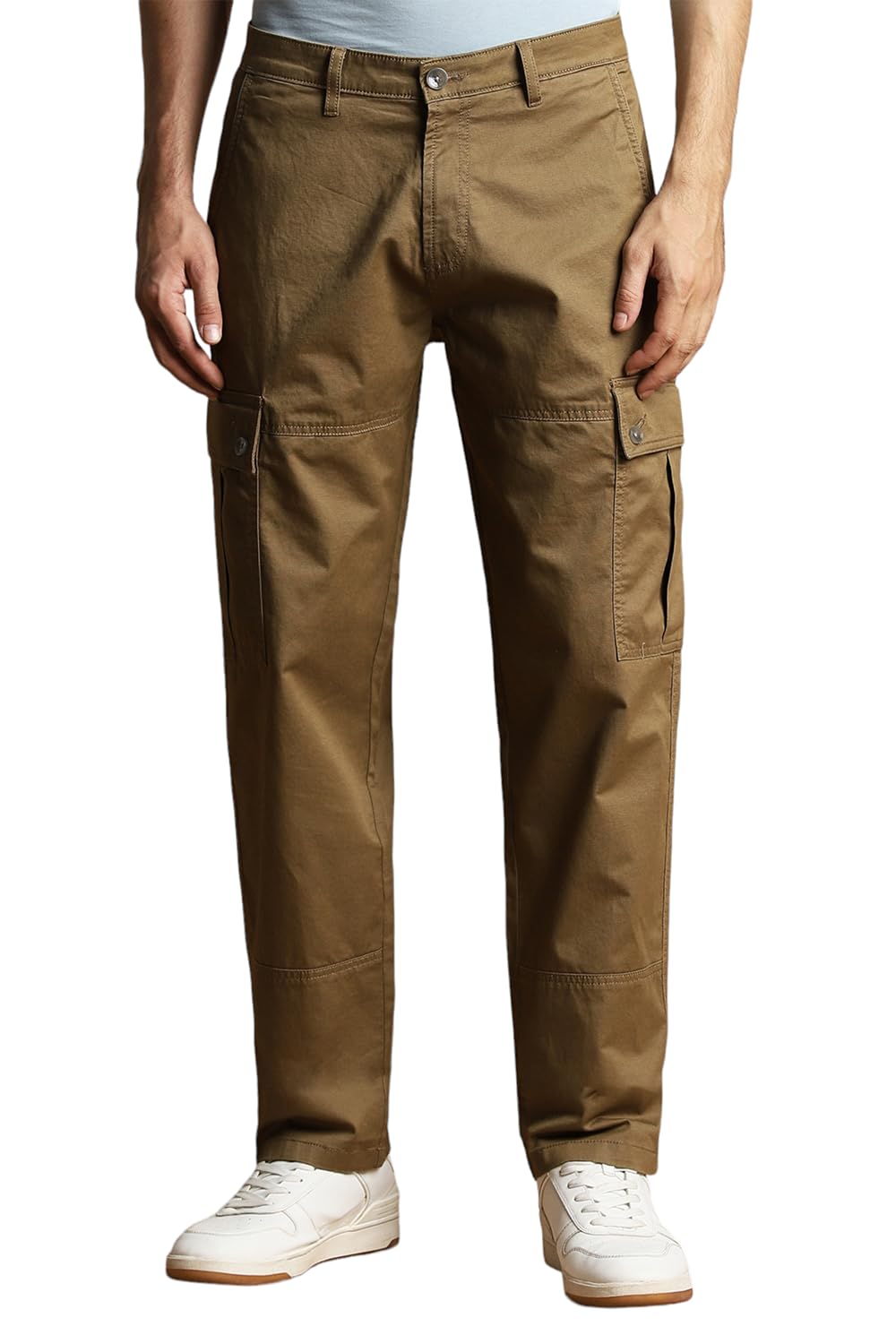 Allen Solly Men Straight Fit Solid Casual Pants