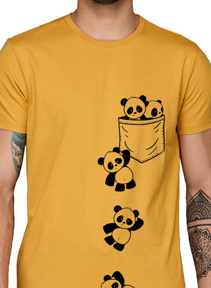 Adro Men'S Graphic Printed T-Shirt (Rnr-M-Poc-Mu_Mustard)