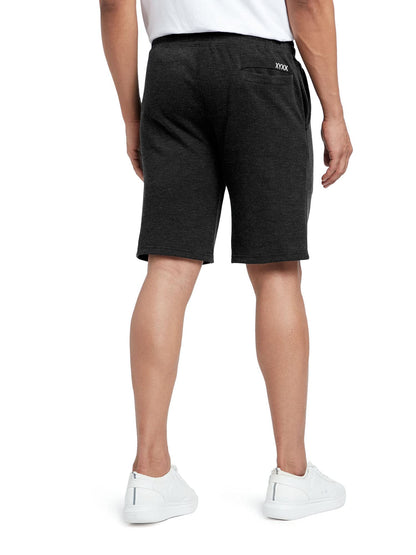 XYXX Athleisure Mens Cotton Melange Shorts | Ultra-Smooth Casual Everyday Wear | Tailored Relaxed Fit Solid Hype Shorts with Zi