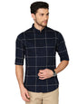 Dennis Lingo MenS Cotton Checkered Button Down Slim Fit Casual Shirt