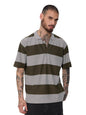 The Souled Store Jacquard Polo: Olive Men and Boys Short Sleeve Collared Neck Cotton Oversized Polos